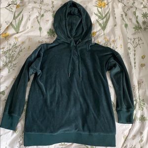 Green textured hoodie